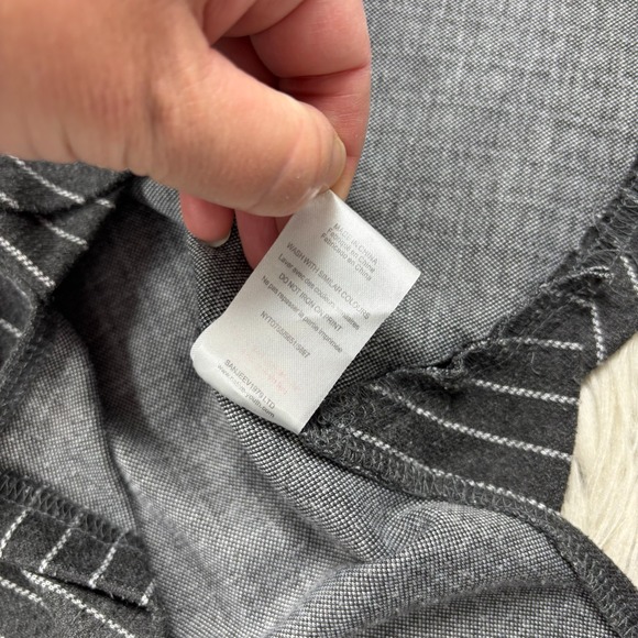 Native Youth Men's L Gray Pin Stripe Knit Tee Top Streetwear Blokecore Urban - Picture 4 of 5